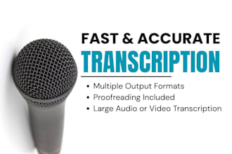 transcribe english audio or video