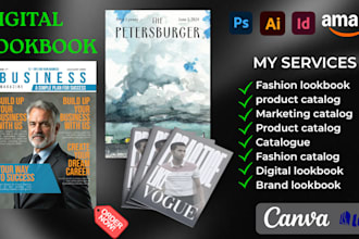 design product catalog fashion lookbook catalogue magazine design canva indesign