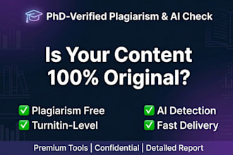 conduct a comprehensive plagiarism check, generate a detailed report