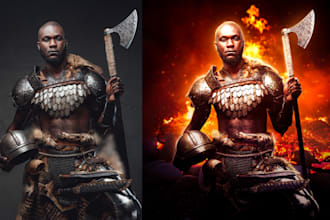 do photoshop editing, image manipulation, and design composition