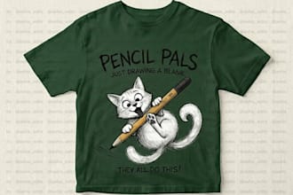 create cute, funny and cartooned tshirt design