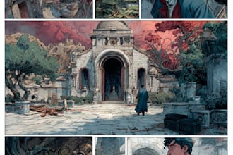 do comic book page illustration manga comic