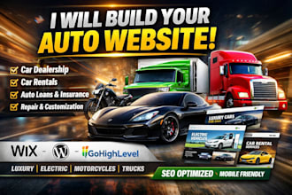 design luxury car dealer electric vehicle motorcycle truck dealer website