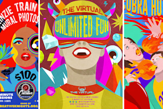 design professional sports tournament and party posters