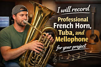 record real live french horn, tuba, and mellophone for your project