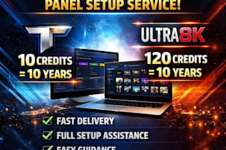 setup your resellers panel tivione ultra8k or megaott
