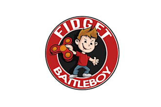 create a on fleek exceptional logo for fidget battle boy