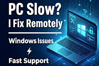fix your windows PC issues, slow laptop, and errors remotely