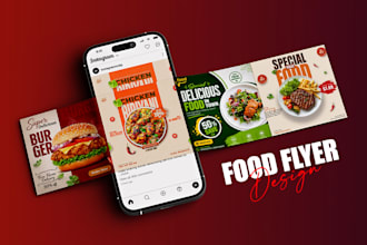 create eye catching food flyer, restaurant flyer and menu design