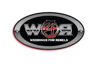make punk biker logo for a business weddings rebels