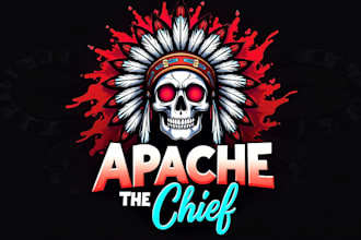 design awesome apache head logo  in 12 hours