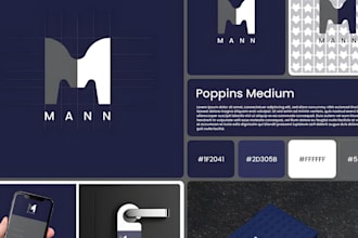 design unique brand identity, brand logo, brand style guide and branding kit