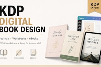 create digital journals workbooks and ebooks for amazon kdp in canva