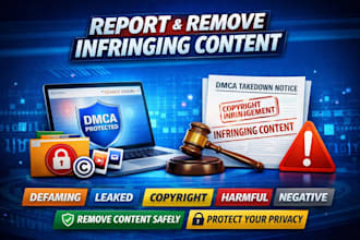 remove infringing, leaked, and harmful content with dmca takedown