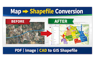 convert any map, PDF, image or cad file to gis shapefile, kml, geojson