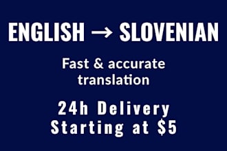 translate english to slovenian manually