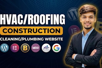 design construction cleaning plumbing hvac roofing website