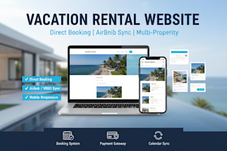 build direct booking website for vacation rental airbnb host multi property site