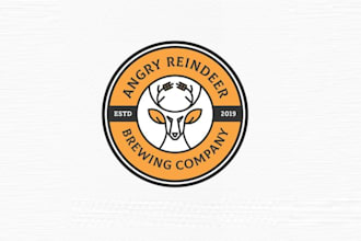 design microbrewery brand label logo