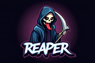 make an amazing grim reaper esport logo in 12 hours