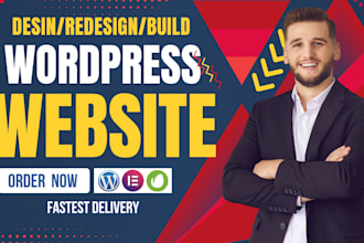 urgently design, redesign and customize wordpress website