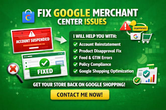 fix google merchant center suspension and disapproved products, product feed fix
