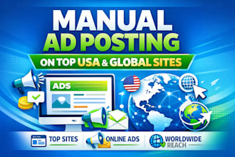 post your ads on USA top classified sites manually for leads