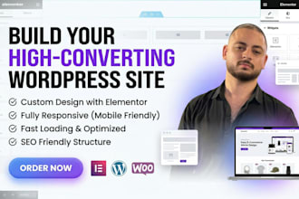 build a modern wordpress website using elementor
