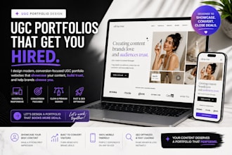 canva website design canva portfolio ugc portfolio design