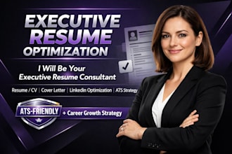 be your executive resume consultant to optimize your CV and ats
