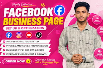 be your social media manager and setup fb business page