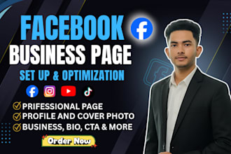 be your social media manager and setup fb business page