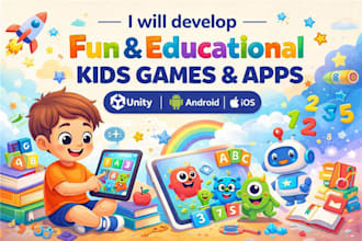 develop fun educational kids learning games and apps in unity android ios