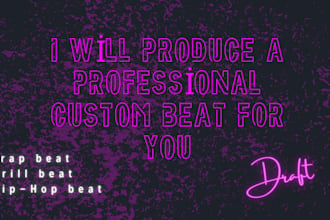 produce a professional custom trap drill or jersey club beat