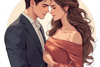 draw romantic couple portrait illustration