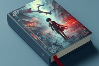 create illustrated fairytale book cover