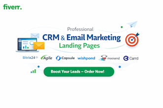 design bitrix24 agile capsule wishpond moosend landerlab carrd CRM landing page
