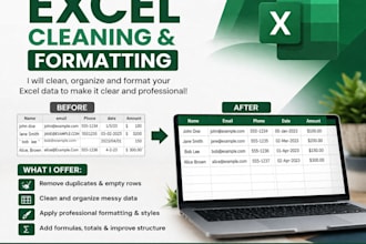 clean and format your excel or CSV data