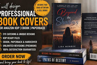 design a professional book cover for amazon ebook paperback