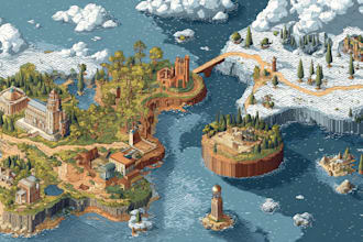 draw a unique vector or isometric map
