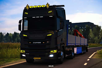 create custom 3d quality ets 2 and ats skin and trucks, ets trailer, ats map