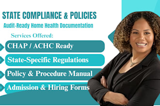 write state compliance policy and procedure, documentation for home health care