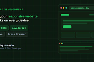 a responsive website using HTML CSS and javascript