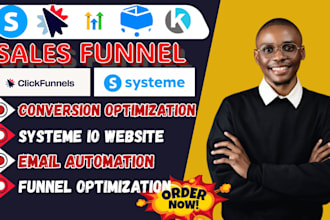 design systeme io website, systeme io sales funnel, samcart landing page design