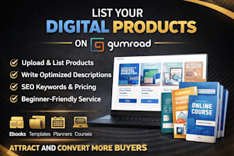 list your digital products on gumroad
