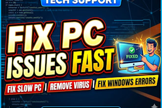 fix slow PC, remove malware, and troubleshoot windows errors