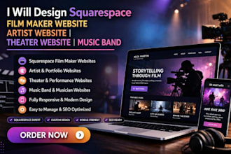 design squarespace film maker website artist website theater website music band