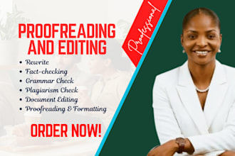 edit, proofread, format and fact check ai manuscript for grammar and plagiarism