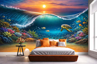 ocean wallpaper kids bedroom mural custom wallpaper