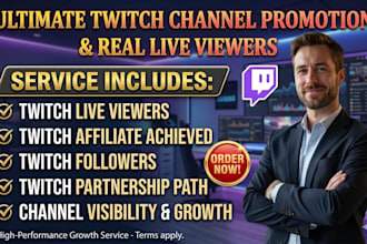do twitch channel promotion, live viewers, twitch partners